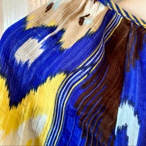 TORY BURCH Silk Elastic Hem Long Sleeve Blouse—SZ. 4 - Picture 14 of 16